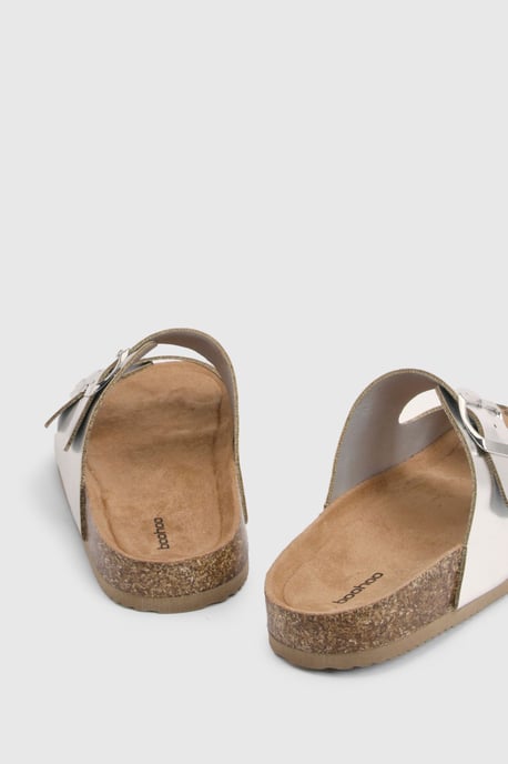 Double Buckle Footbed Sliders - Image 4