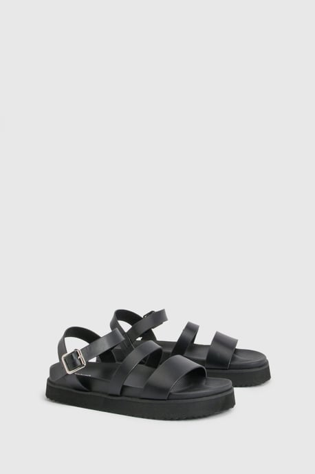 Wide Fit Double Strap Platform Sliders - Image 3