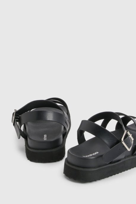 Wide Fit Double Strap Platform Sliders - Image 4