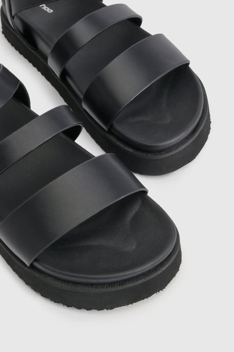 Wide Fit Double Strap Platform Sliders - Image 5