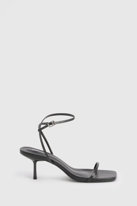 Square Toe 2 Part Mid High Heels - Image 3