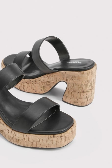 Wide Fit Cork Double Strap Platform - Image 6