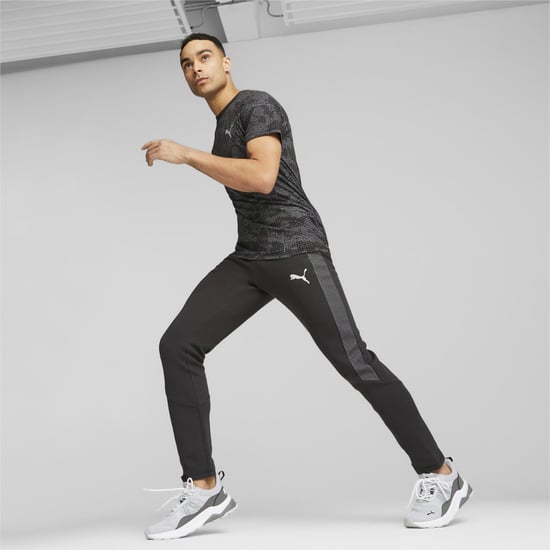 Mens Evostripe Drycell Sweatpants Tracksuit Bottoms in Black - Image 6