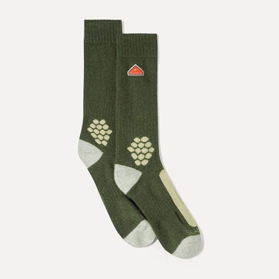 Mens Scarning Hiking Crew Sock Socks in Dark Green - Image 3