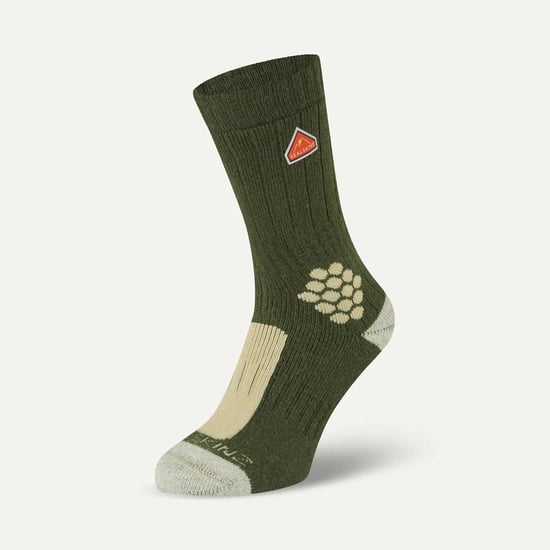 Mens Scarning Hiking Crew Sock Socks in Dark Green - Image 6