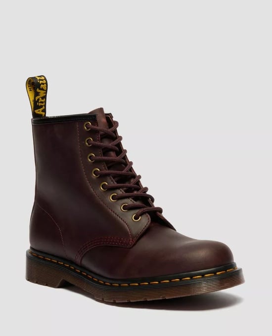Dr. Martens 1460 Crazy Horse Leather Cherry Red Boots - Image 2