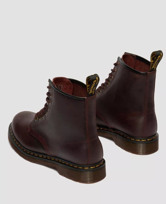 Dr. Martens 1460 Crazy Horse Leather Cherry Red Boots - Image 4