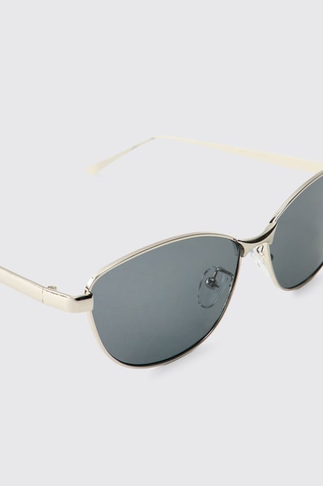 Metal Trim Square Sunglasses - Image 4