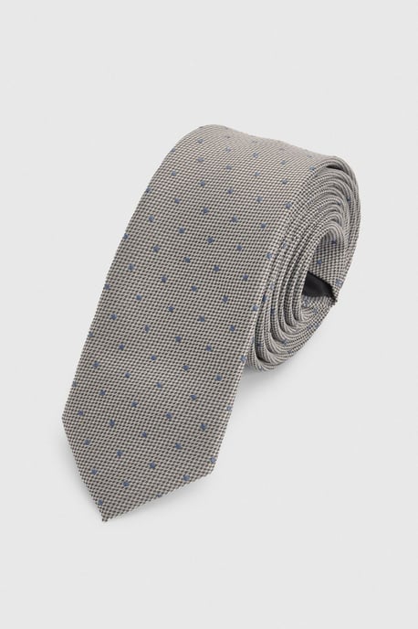 Taupe Polka Dot Tie - Image 1