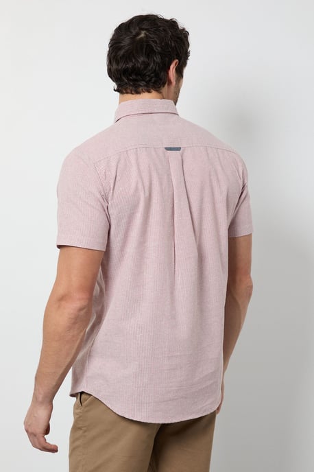 Pink Fine Stripe Short Sleeve Shirt - Image 3
