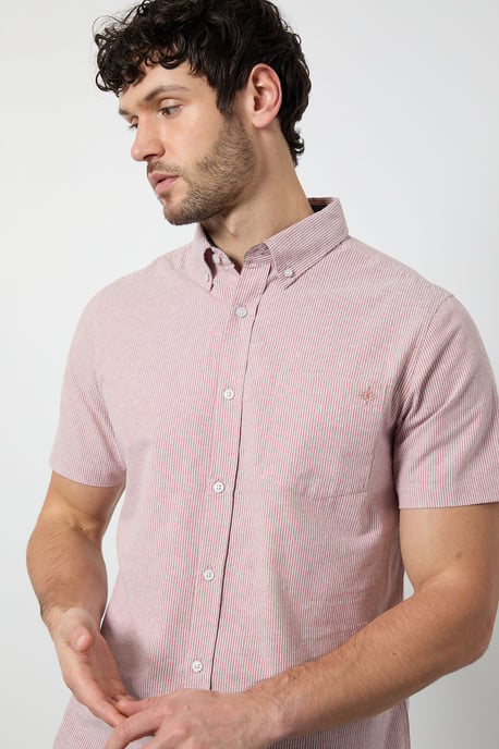 Pink Fine Stripe Short Sleeve Shirt - Image 4