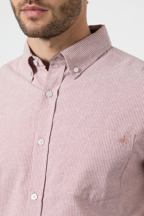 Pink Fine Stripe Short Sleeve Shirt - Image 5