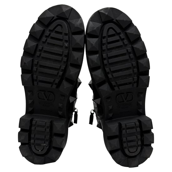 Valentino Garavani Roman Stud Laarsjes in Zwart Kalfsleer - Image 6