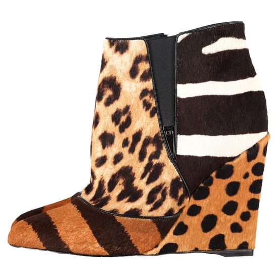 Dior Delta Animal-Print Wedge Ankle Boots in Brown Pony Hair - Image 4