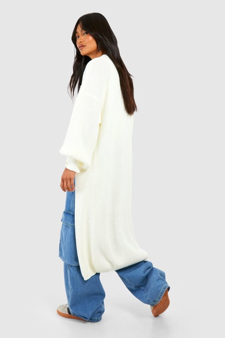 Oversized Balloon Sleeve Cardigan - Image 2