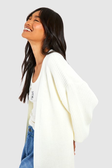 Oversized Balloon Sleeve Cardigan - Image 4