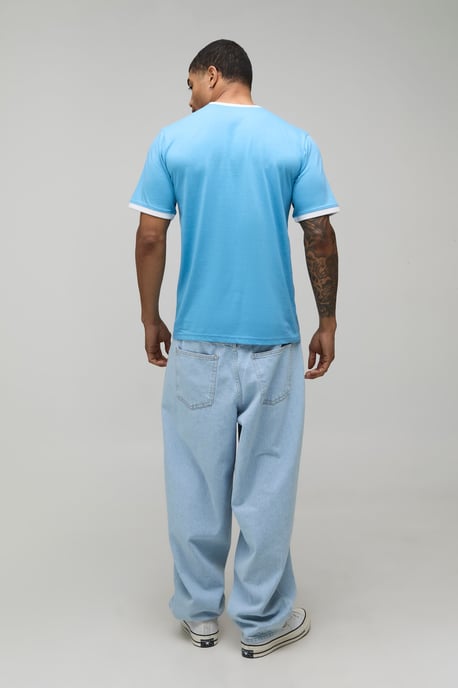 Regular Fit Ringer Crew Neck T-Shirt - Image 2