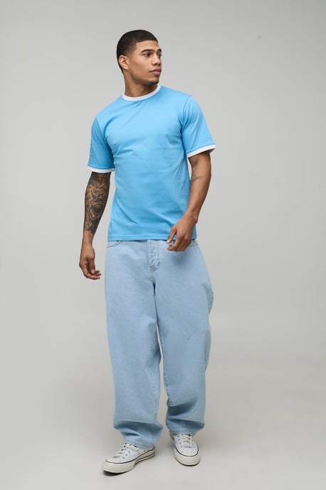 Regular Fit Ringer Crew Neck T-Shirt - Image 4