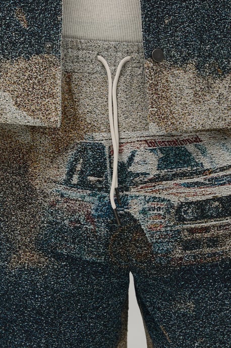 Relaxed Fit Car Tapestry Shorts - Image 4