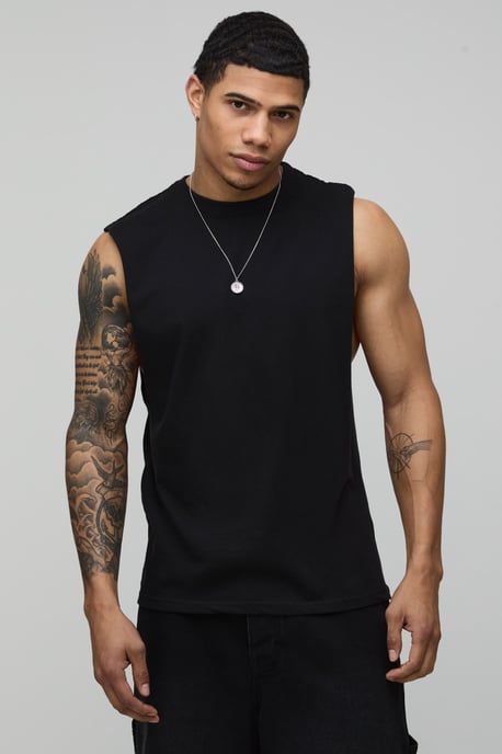 Black Regular Palm Graphic Tank - Image 3