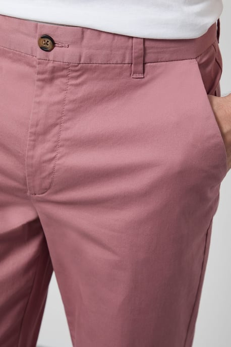 Pink Slim Fit Chino Trousers - Image 4