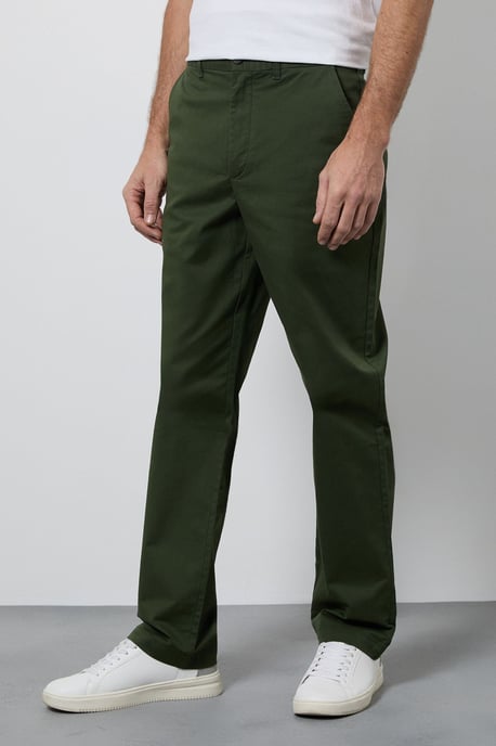 Dark Green Premium Chino Trousers - Image 1