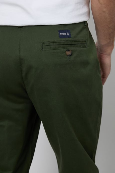 Dark Green Premium Chino Trousers - Image 2