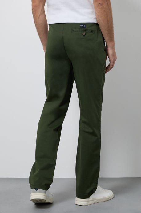 Dark Green Premium Chino Trousers - Image 3