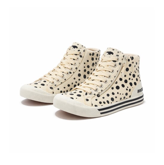 Rocket Dog Jazzin Hi Fido Womens Hi-top Trainers Off White - Image 3