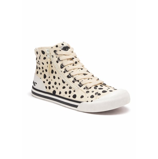 Rocket Dog Jazzin Hi Fido Womens Hi-top Trainers Off White - Image 4