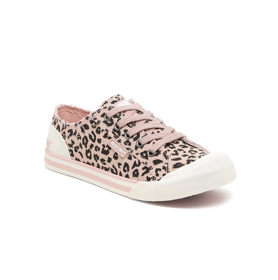Rocket Dog Jazzin Leon Leopard Kvinnors Casual Skor Ljusrosa - Image 4