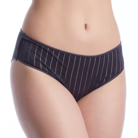 Women's Microfiber Bikini Bottoms with Elegant Striped Fabric VANESA - Image 1