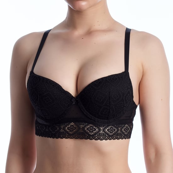 AMAYA Kvinnors Spets Underwire Push-Up Bh - Image 1