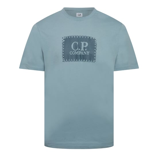 Men's C.P. Company 30/1 Jersey Logo Label T-Shirt in Blue - Image 1