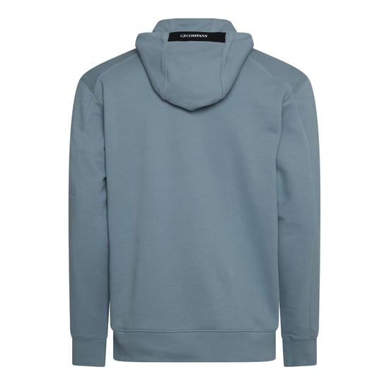 Men's C.P. Company Diagonal Raised Lens Hoodie in Blue - Image 2