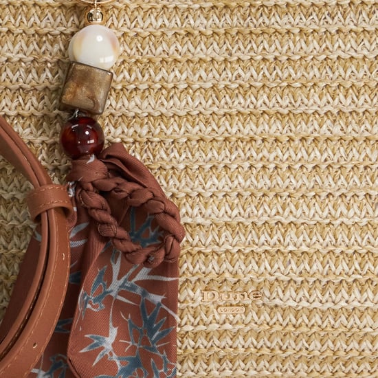 Dune Accessories Demmi - Raffia Scarf Accent Grab Bag - Image 4