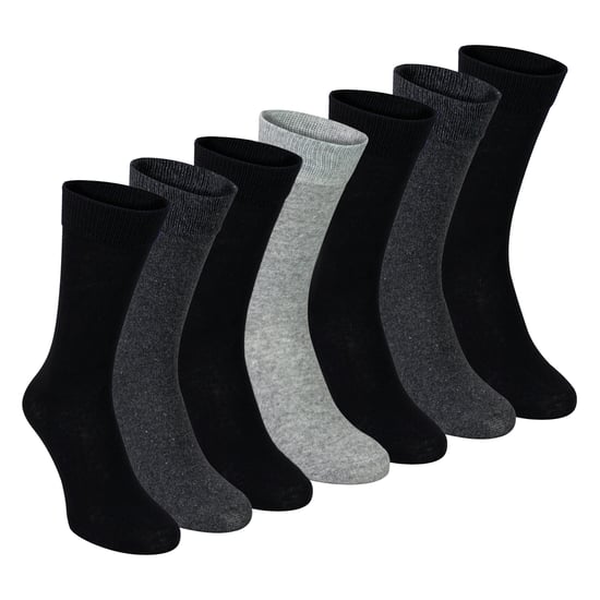7 Pack Mens Classic Suit Socks - Soft Breathable Plain Dress Socks - Image 1