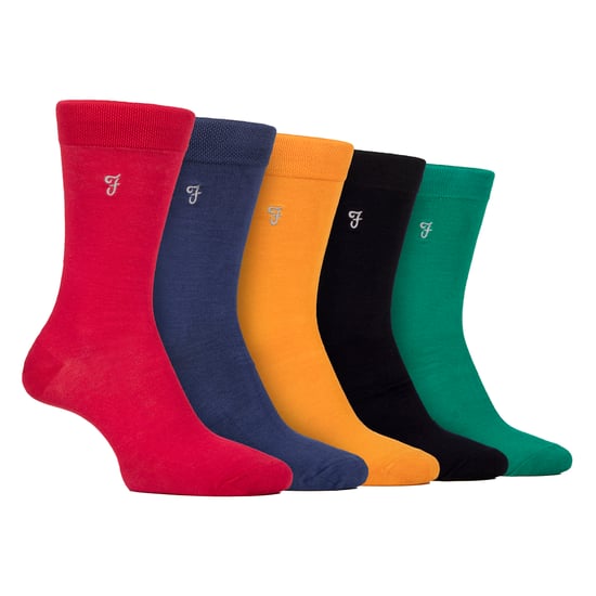 5 Pack Mens Bamboo Patterned Socks - Soft Breathable Stylish Everyday Comfort - Image 1