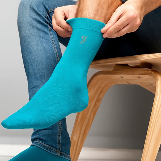 5-pack herrsockar i bambumönster – Mjuka, andningsbara och stiliga för vardaglig komfort - Image 3