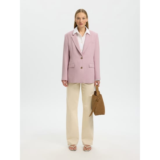 Selected Femme slwrita ls classic blazer mel noos 16094203 bleached mauve - Image 3