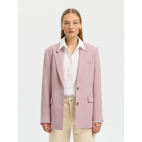Selected Femme slwrita ls classic blazer mel noos 16094203 bleached mauve - Image 6