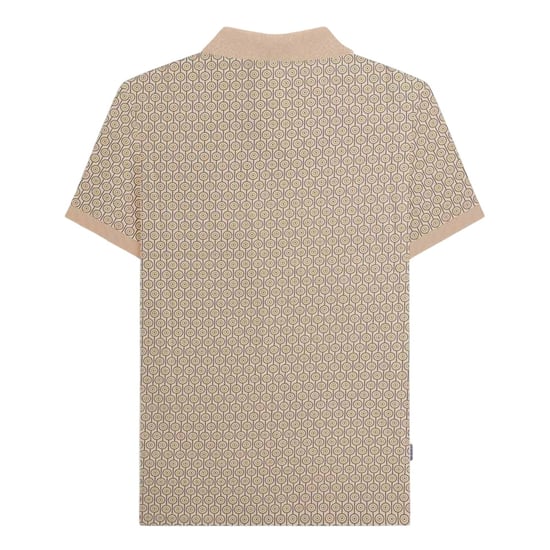Lambretta Heren AW24 Geometrisch Poloshirt (Steen) - Image 2