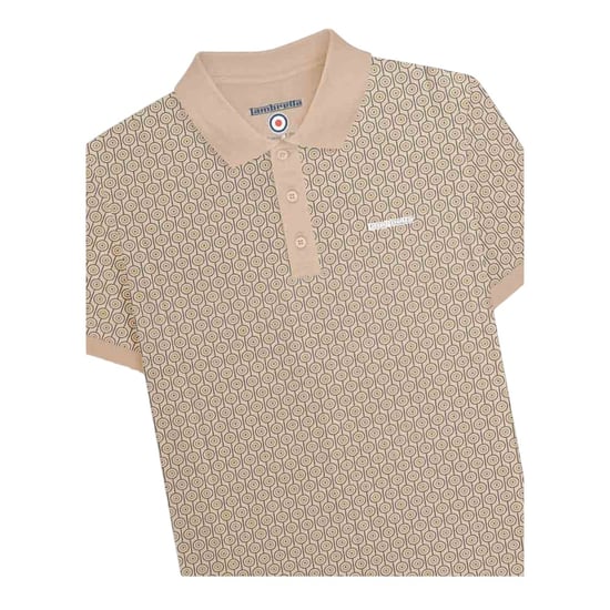 Lambretta Heren AW24 Geometrisch Poloshirt (Steen) - Image 3