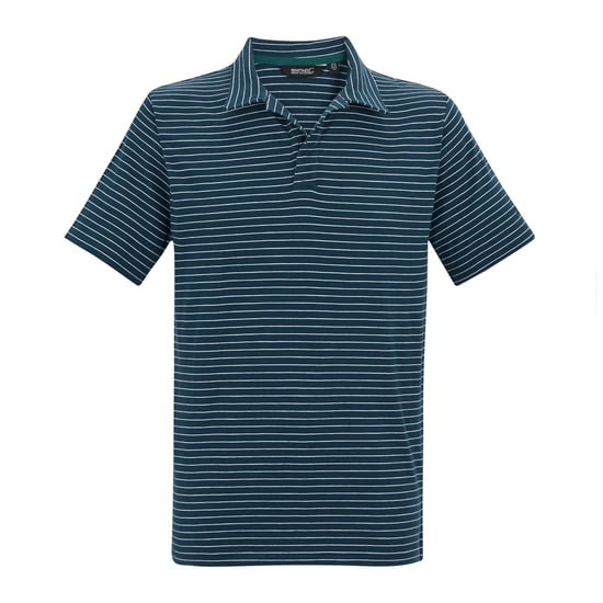 Regatta Heren Hadvo Stripe Polo Shirt (Moonlight Denim/Wit) - Image 1