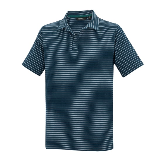 Regatta Heren Hadvo Stripe Polo Shirt (Moonlight Denim/Wit) - Image 3