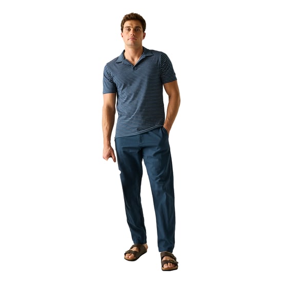 Regatta Heren Hadvo Stripe Polo Shirt (Moonlight Denim/Wit) - Image 5
