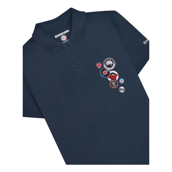 Lambretta Heren Badge Poloshirt (Marineblauw) - Image 3