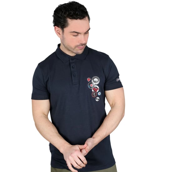 Lambretta Heren Badge Poloshirt (Marineblauw) - Image 5