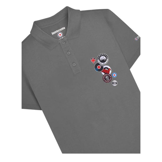 Lambretta Heren Badge Poloshirt (Iron) - Image 3