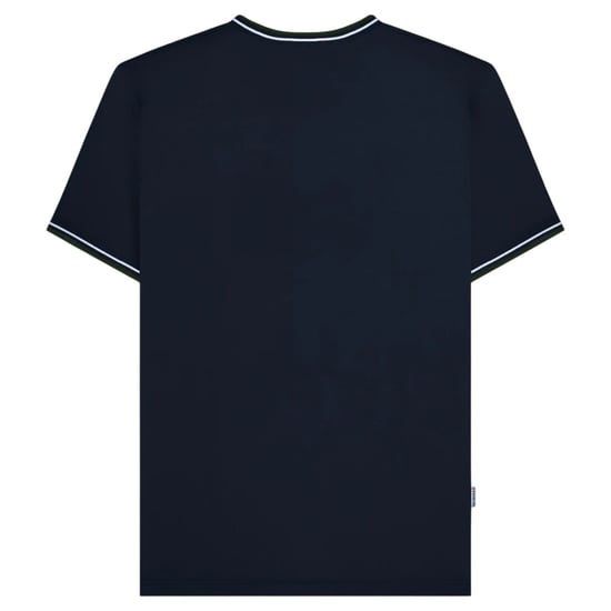Lambretta Heren AW24 Twin Tip Pique T-shirt (Marine, Wit, Groen) - Image 2